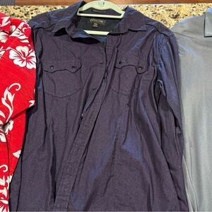 Purple Long Sleeve Button-Up Shirt